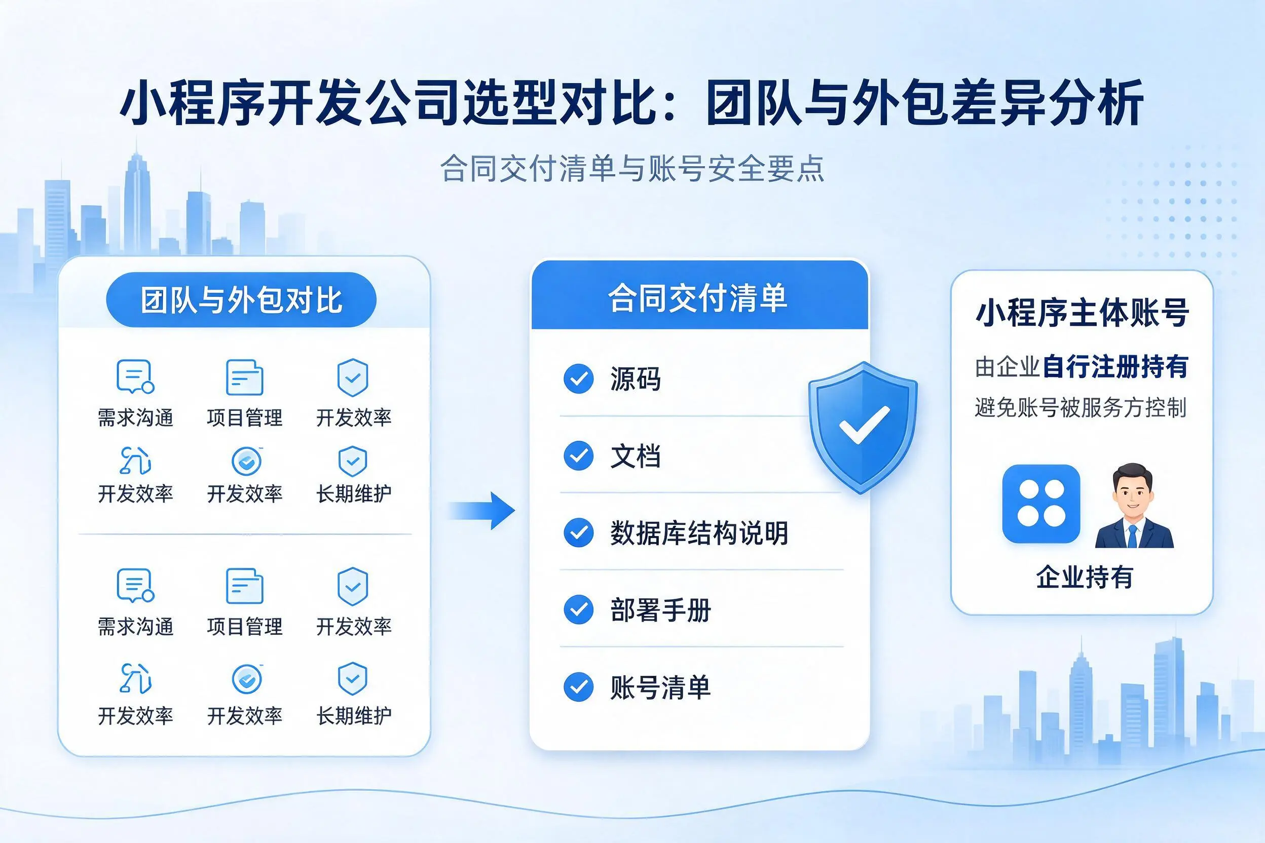 海口小程序开发公司选型对比：团队与外包差异分析