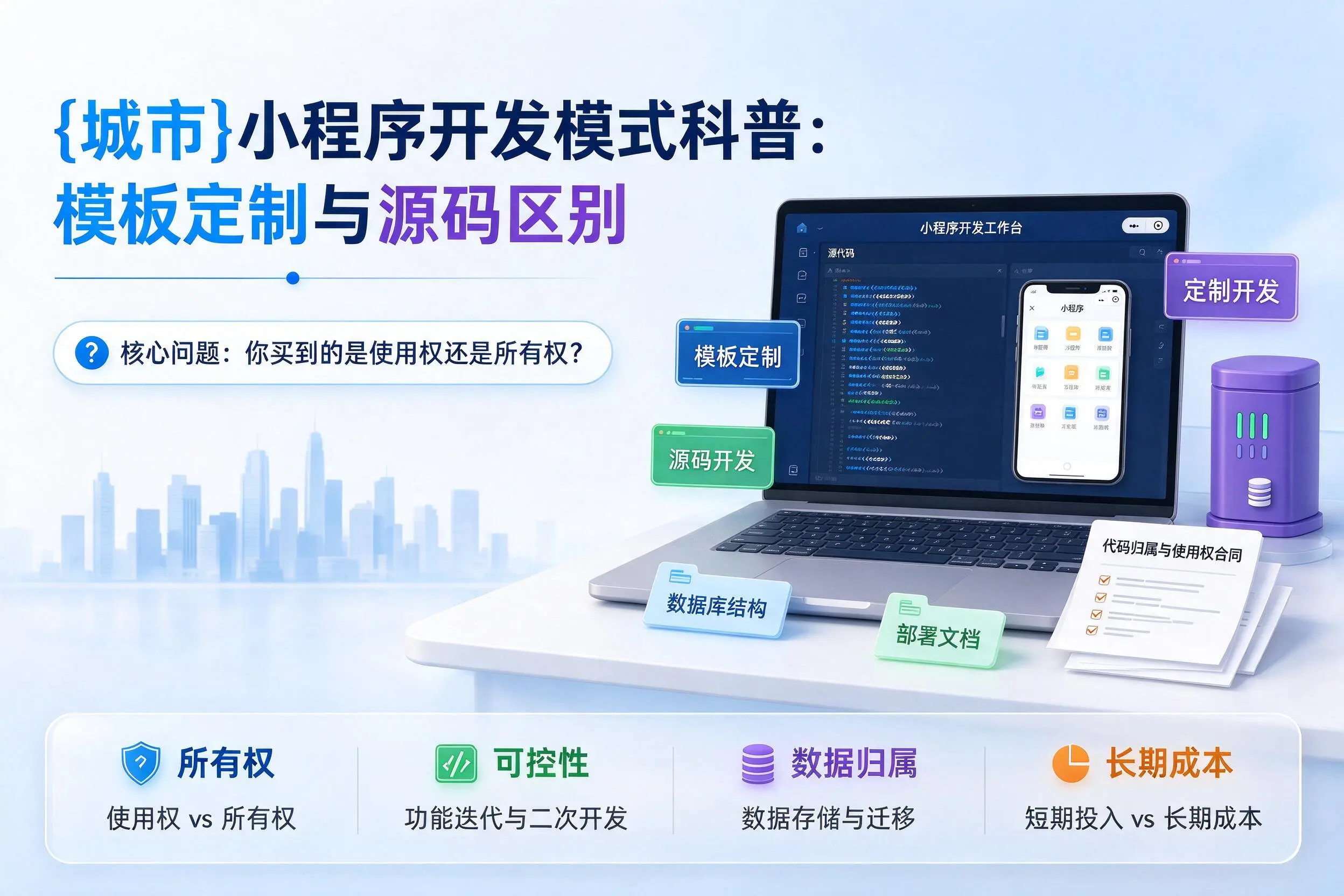 海口小程序开发模式科普:模板定制与源码区别