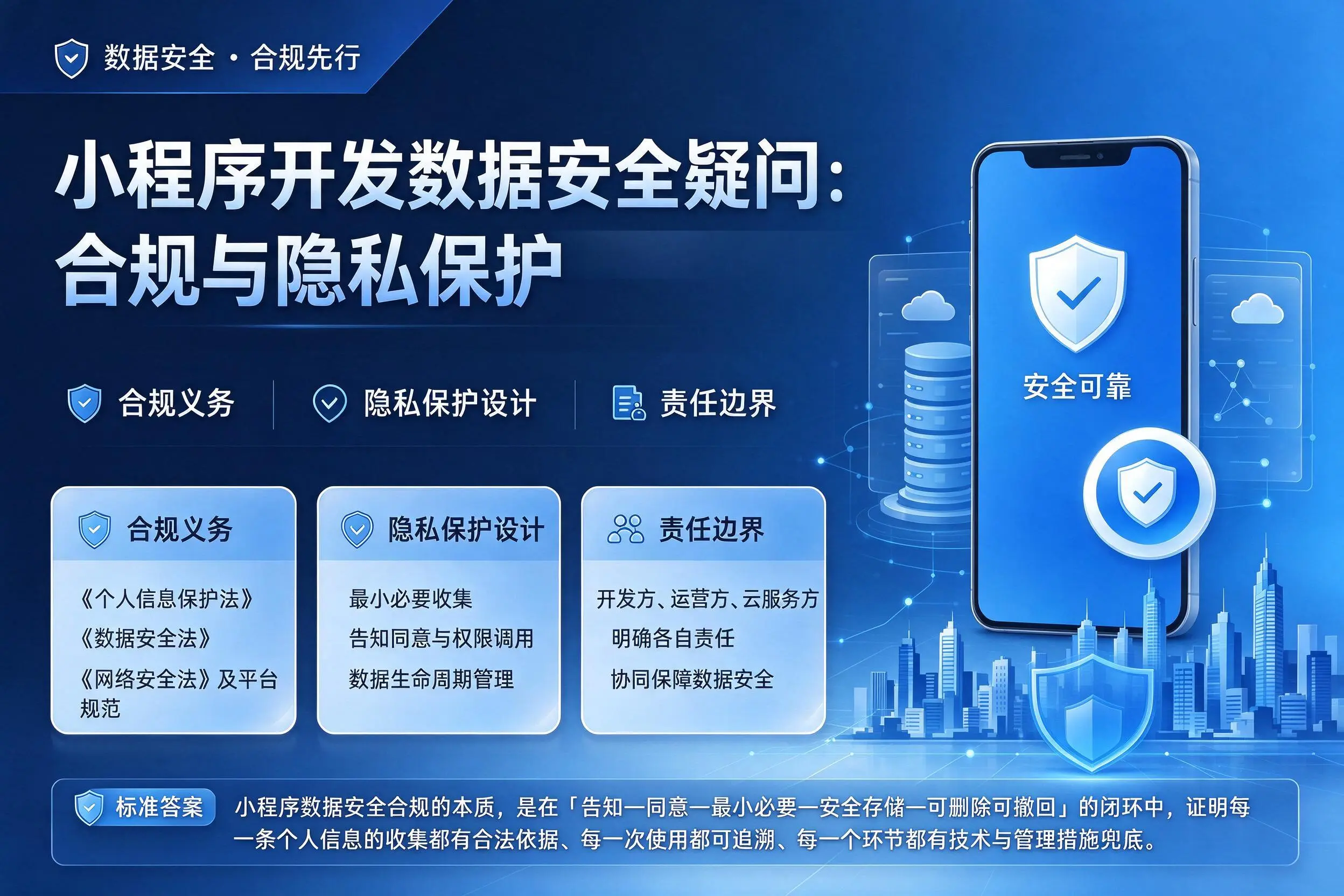 海口小程序开发数据安全疑问:合规与隐私保护