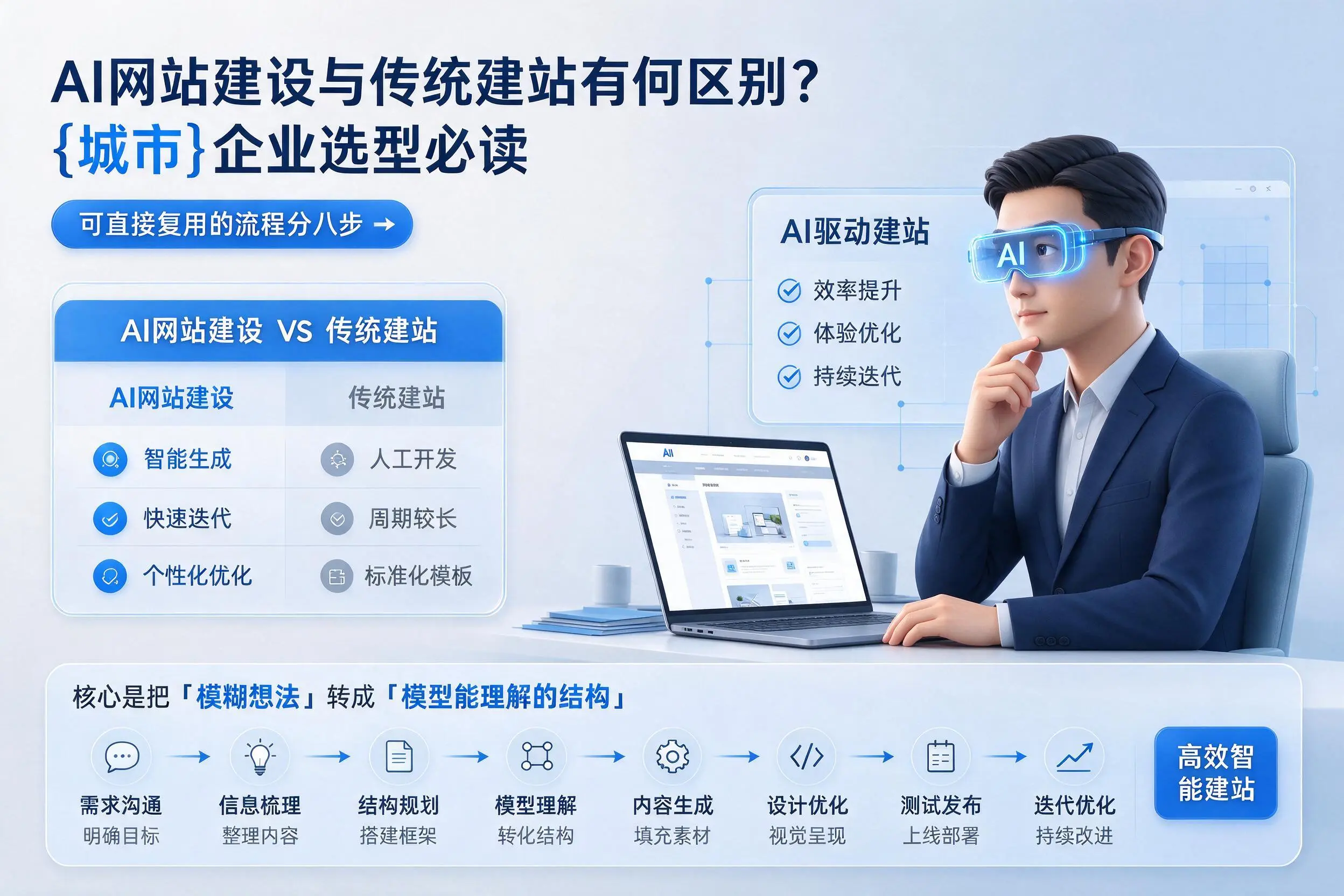 AI网站建设与传统建站有何区别？海口企业选型必读