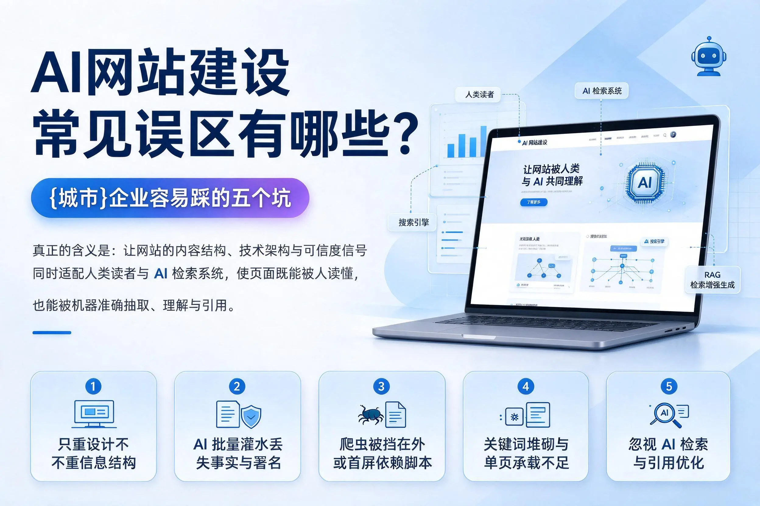 AI网站建设常见误区有哪些？海口企业容易踩的五个坑