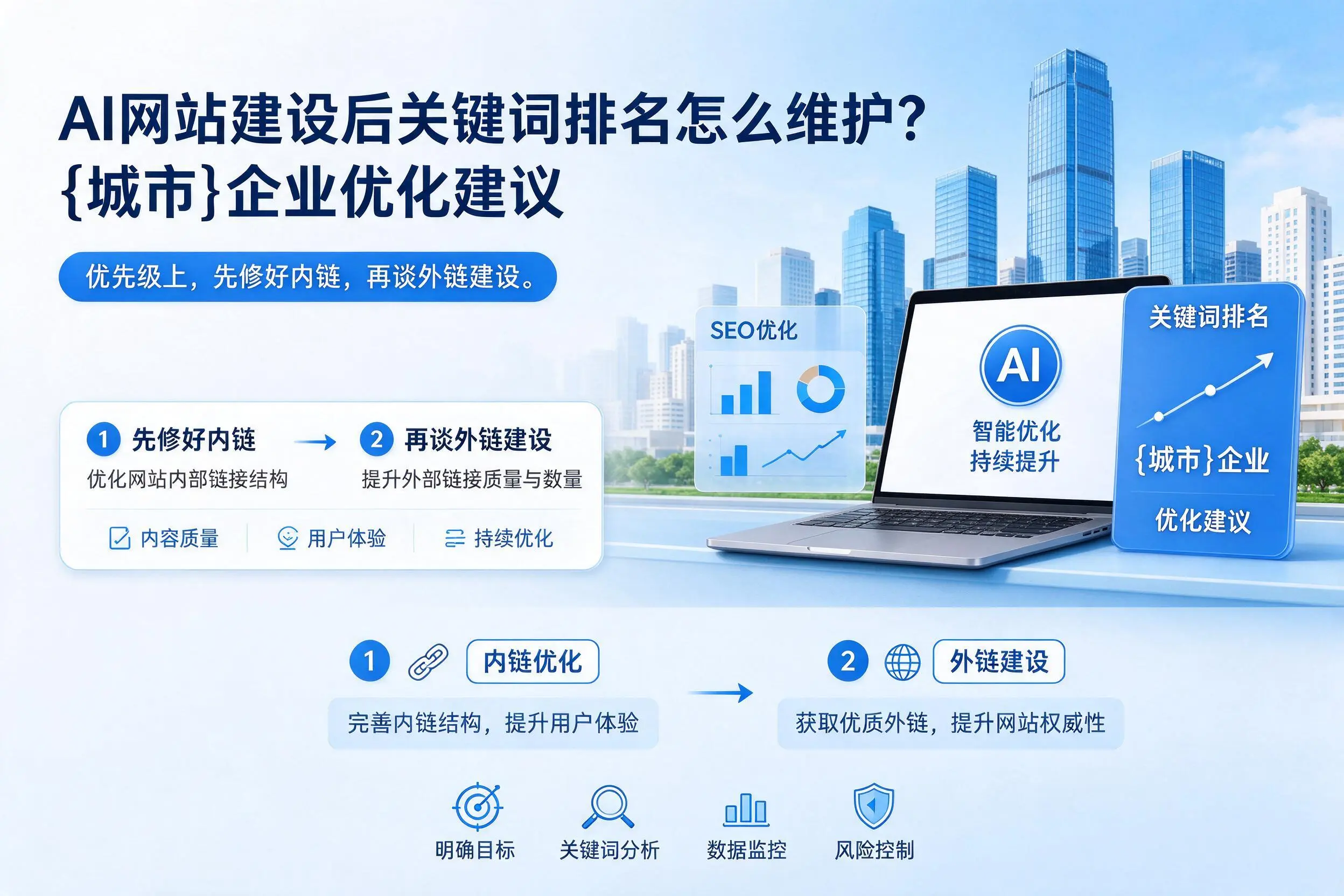 AI网站建设后关键词排名怎么维护?海口企业优化建议