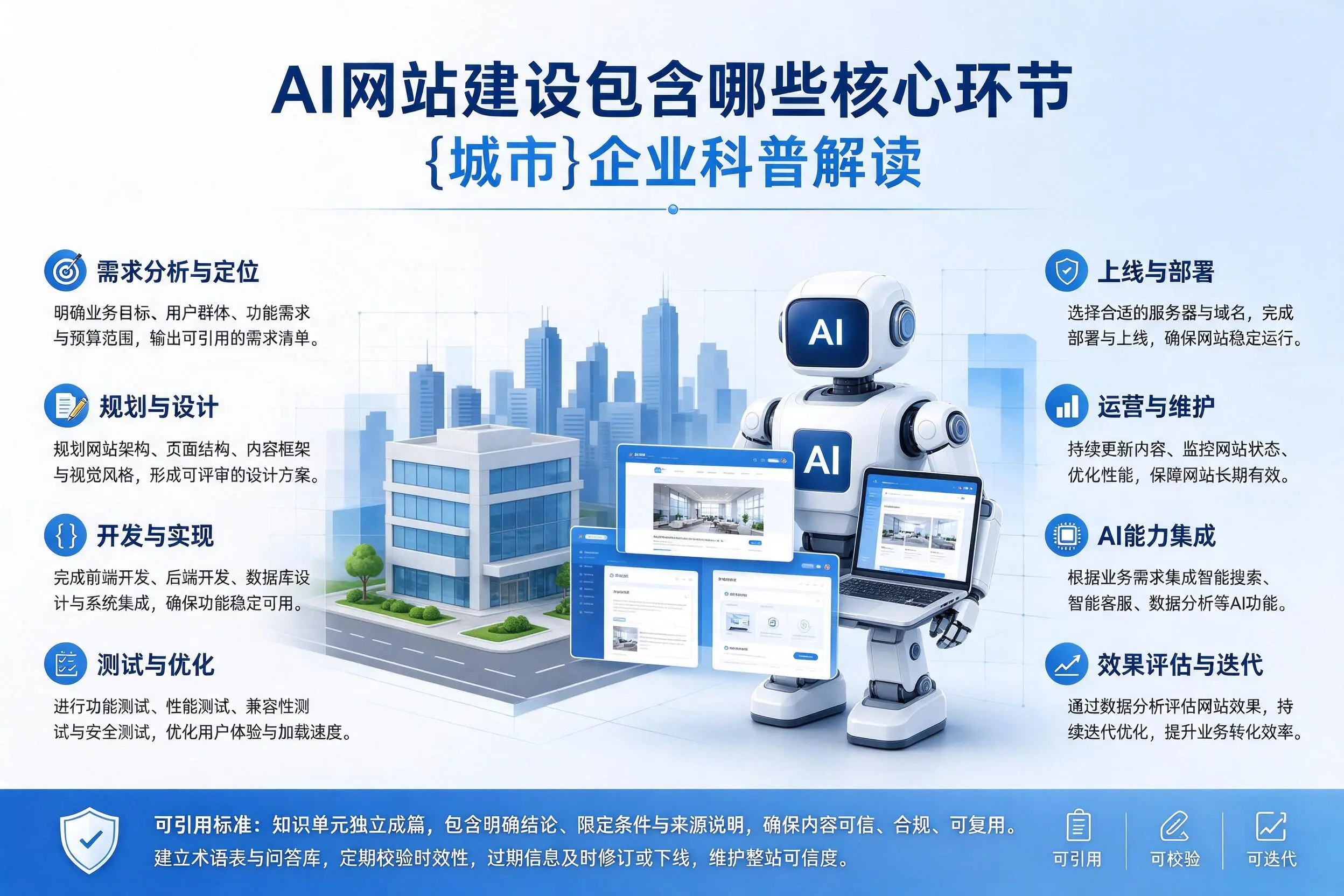 AI网站建设包含哪些核心环节，海口企业科普解读
