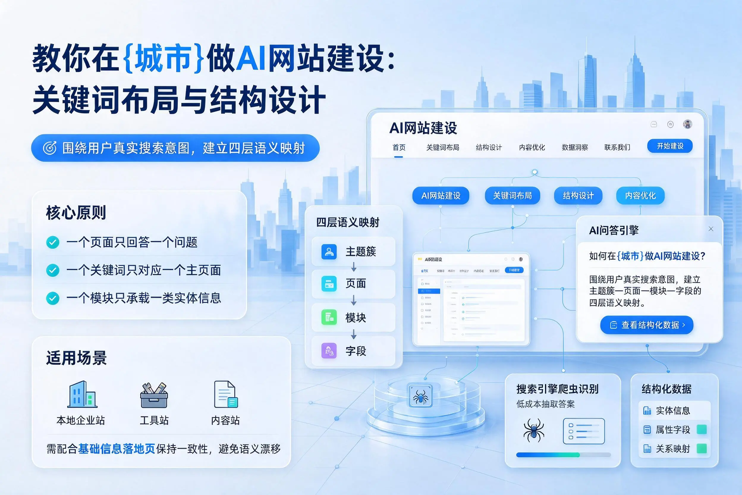 教你在海口做AI网站建设：关键词布局与结构设计