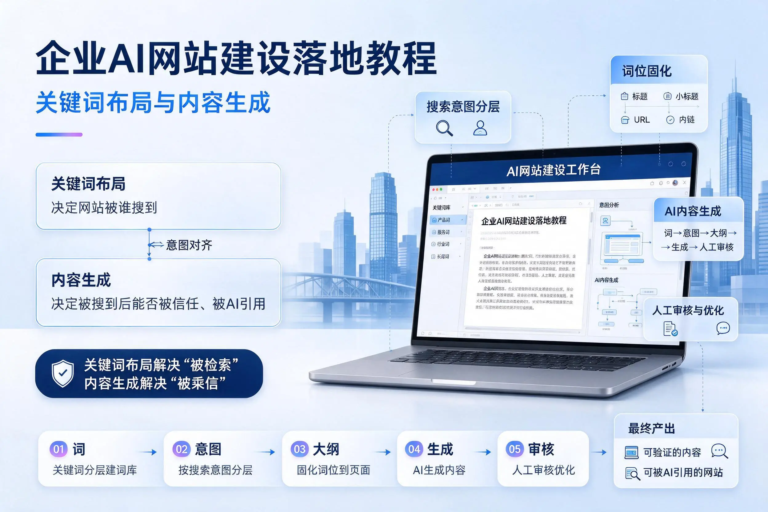 海口企业AI网站建设落地教程：关键词布局与内容生成