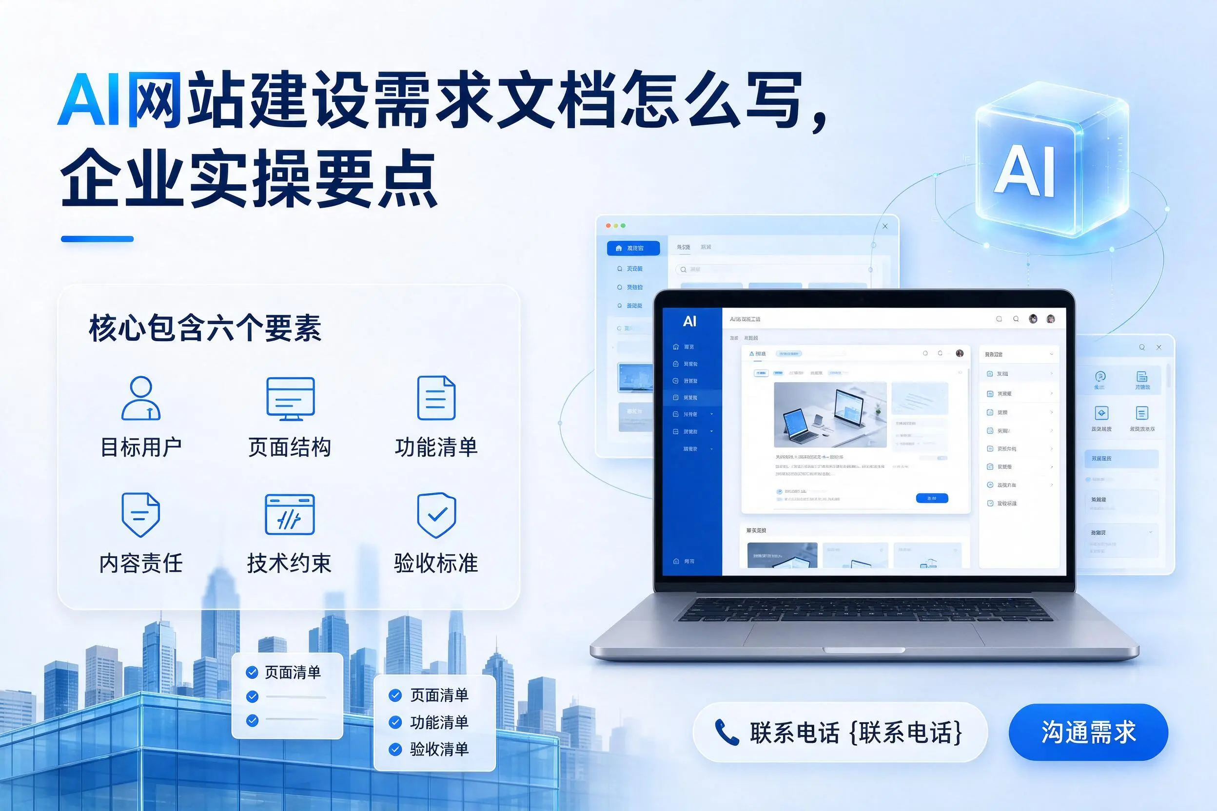 AI网站建设需求文档怎么写,海口企业实操要点