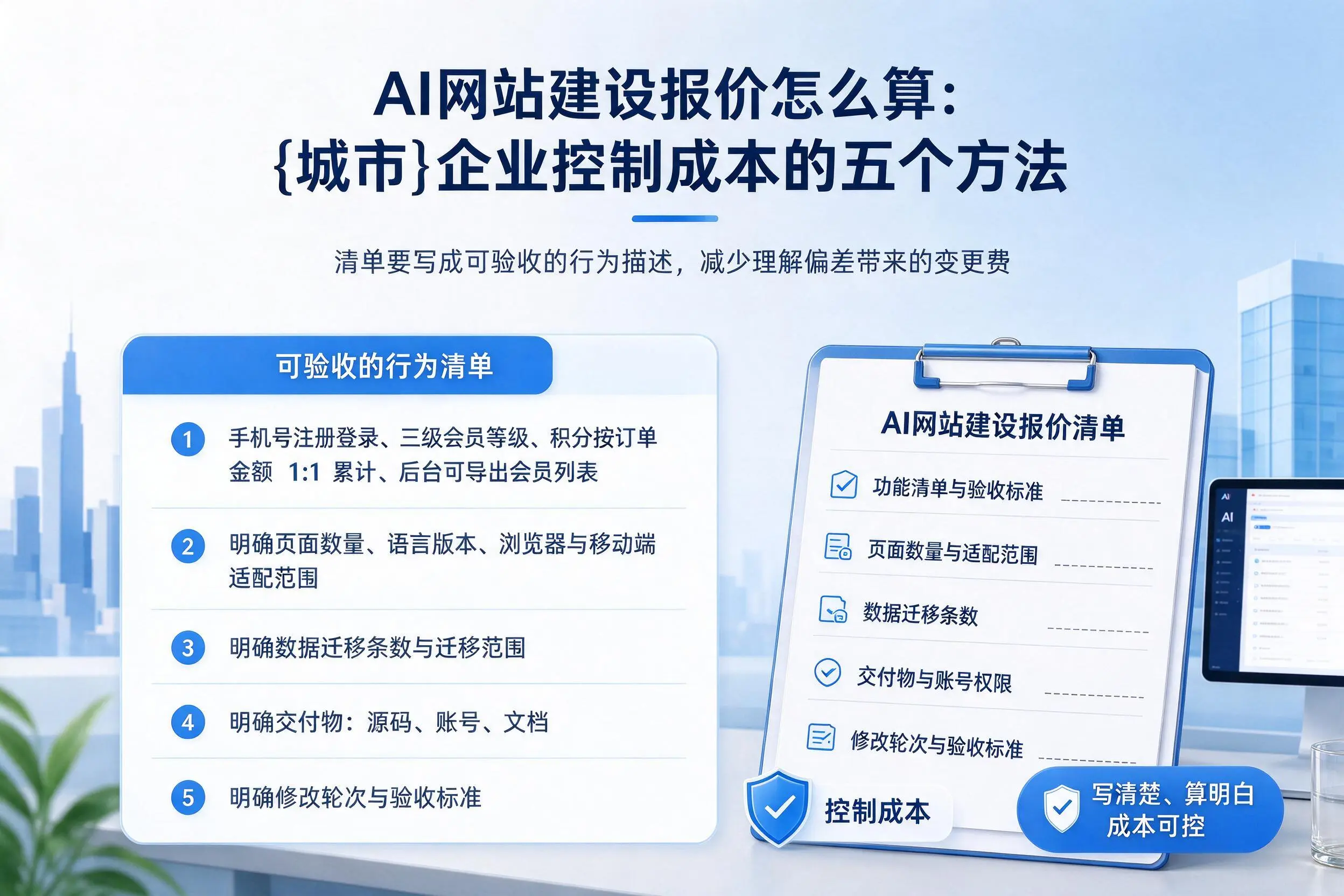 AI网站建设报价怎么算：海口企业控制成本的五个方法